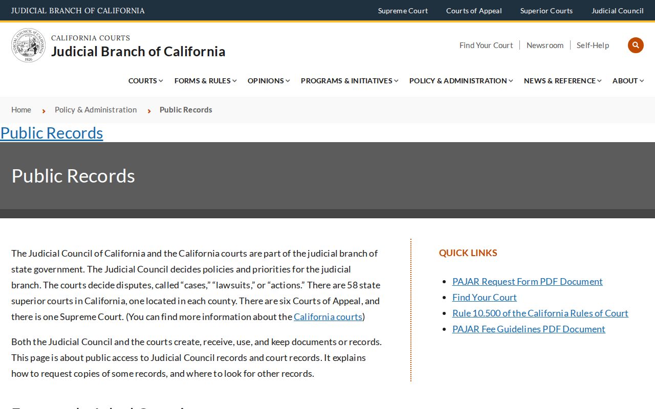 Santa Barbara County neighbors California judicial public records
