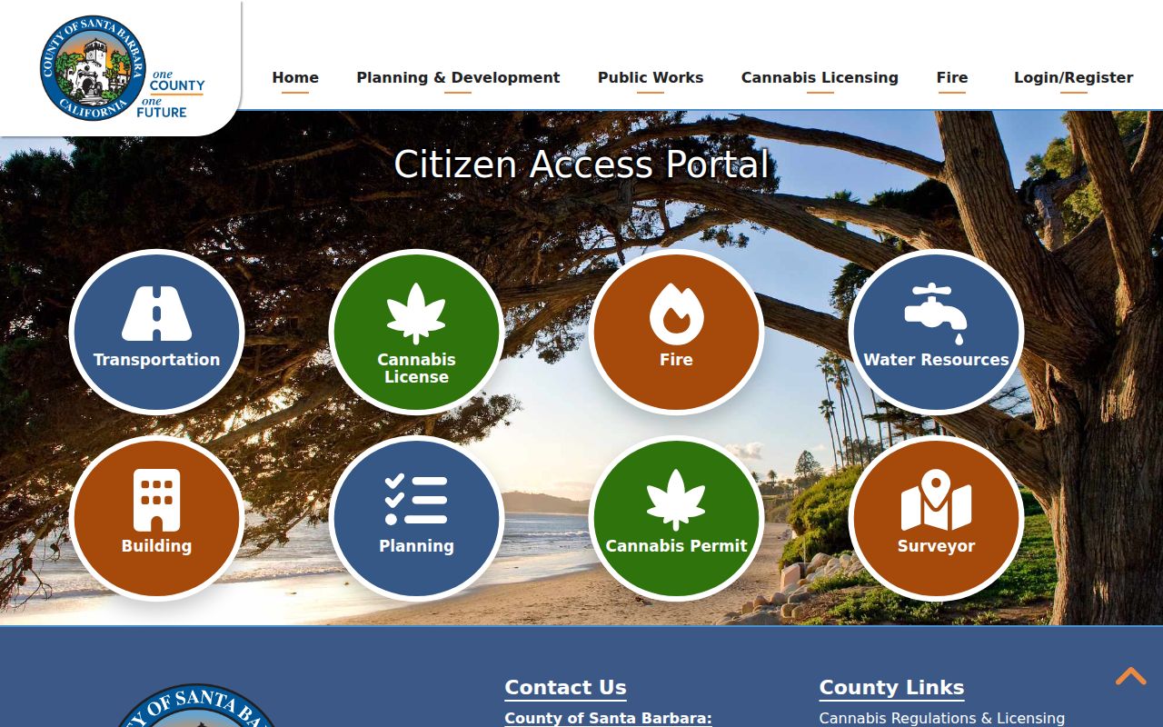 Santa Barbara County street directory county permit search